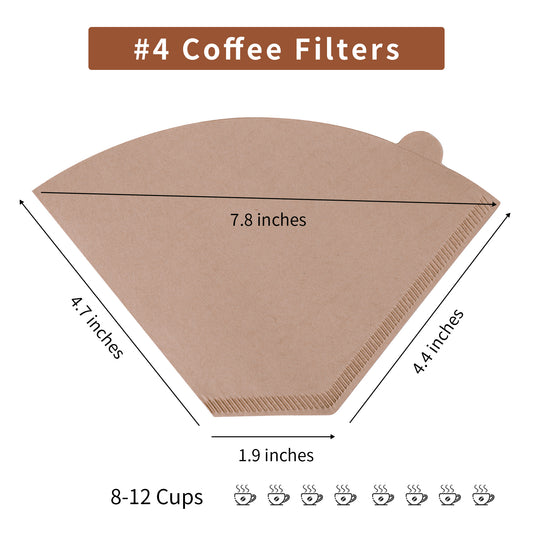 CAFEGENS #4 Cone Coffee Filter paper 100 Count