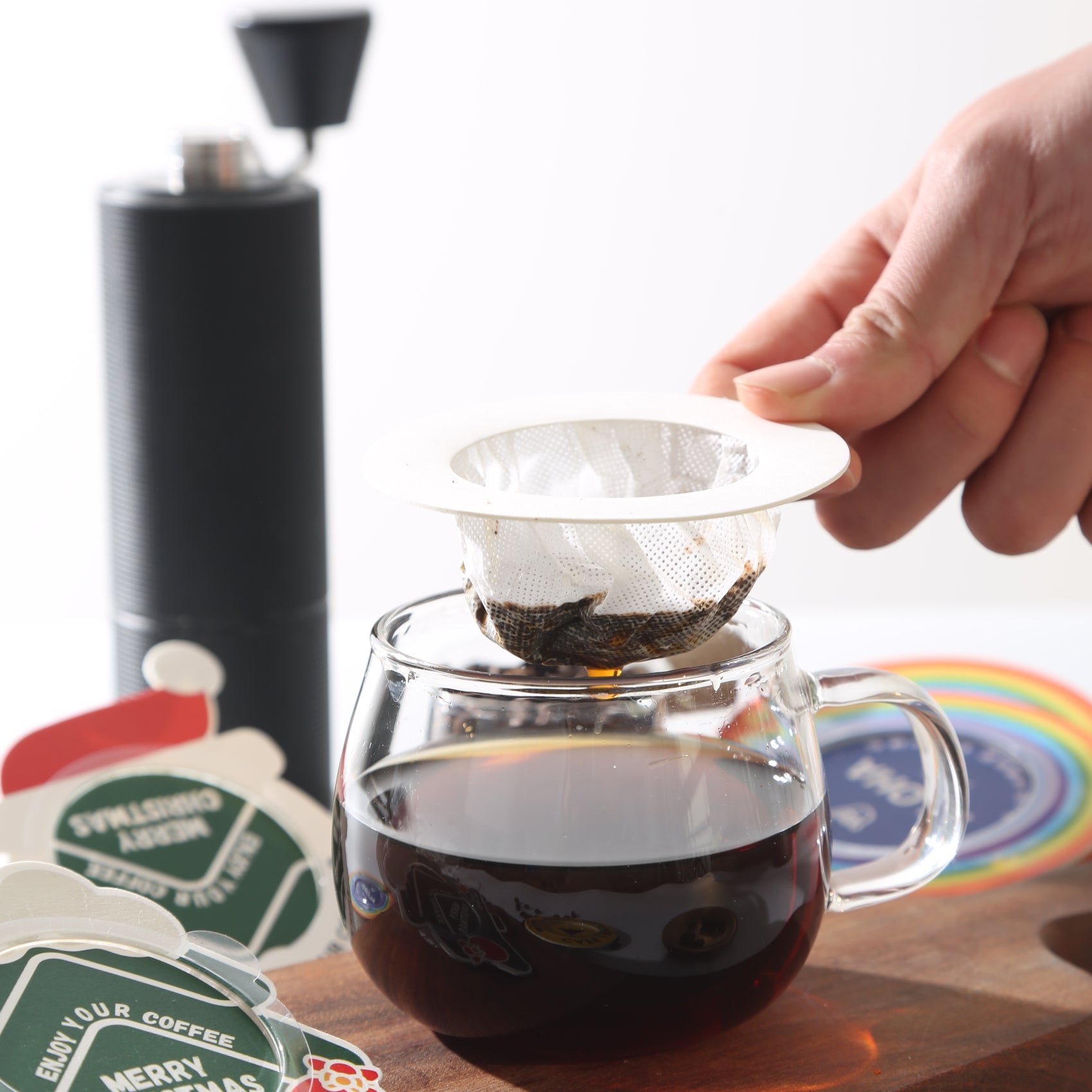 Mini Drip Mini drip coffee maker Compostable UFO Saucer Drip Coffee Filter Bag ...