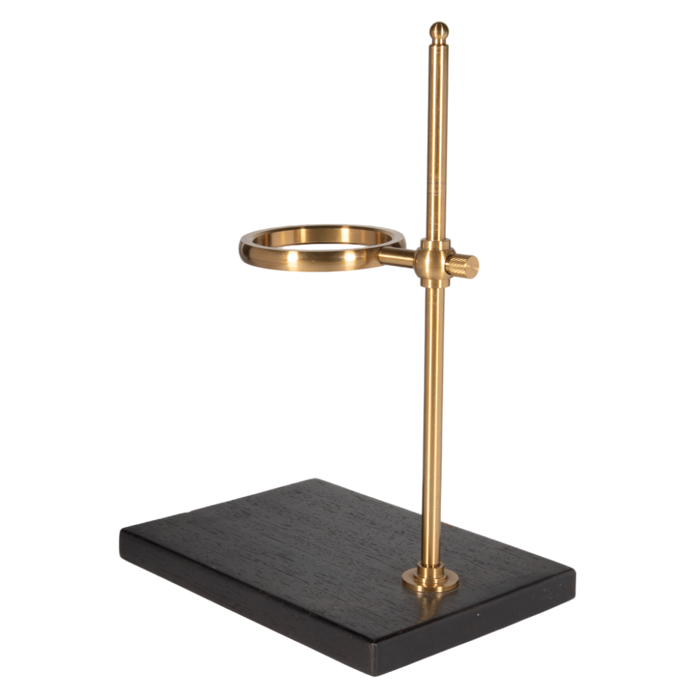 Pour Over Coffee Station Dripper Stand, Pure Copper Coffee Dripper Holder with Wooden Base