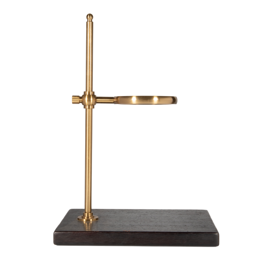 Pour Over Coffee Station Dripper Stand, Pure Copper Coffee Dripper Holder with Wooden Base