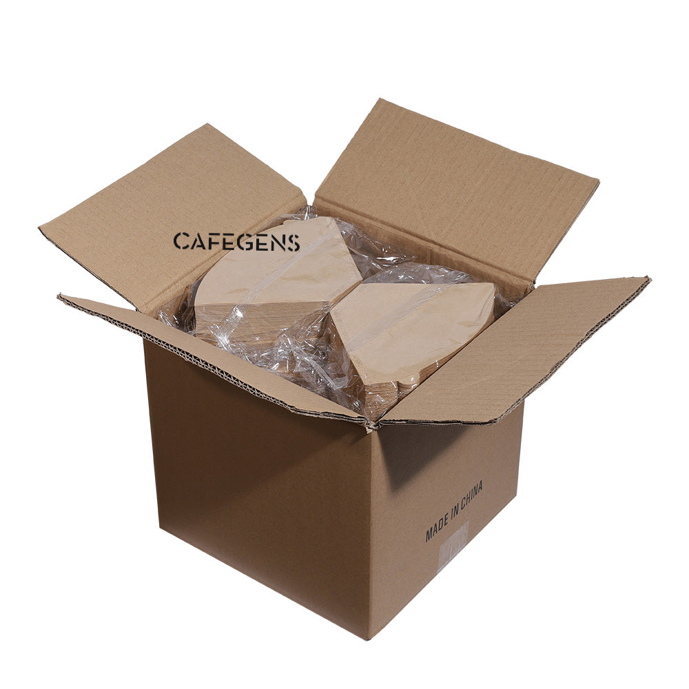 a box of CAFEGENS #4 Cone Coffee Filters